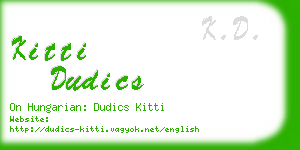 kitti dudics business card